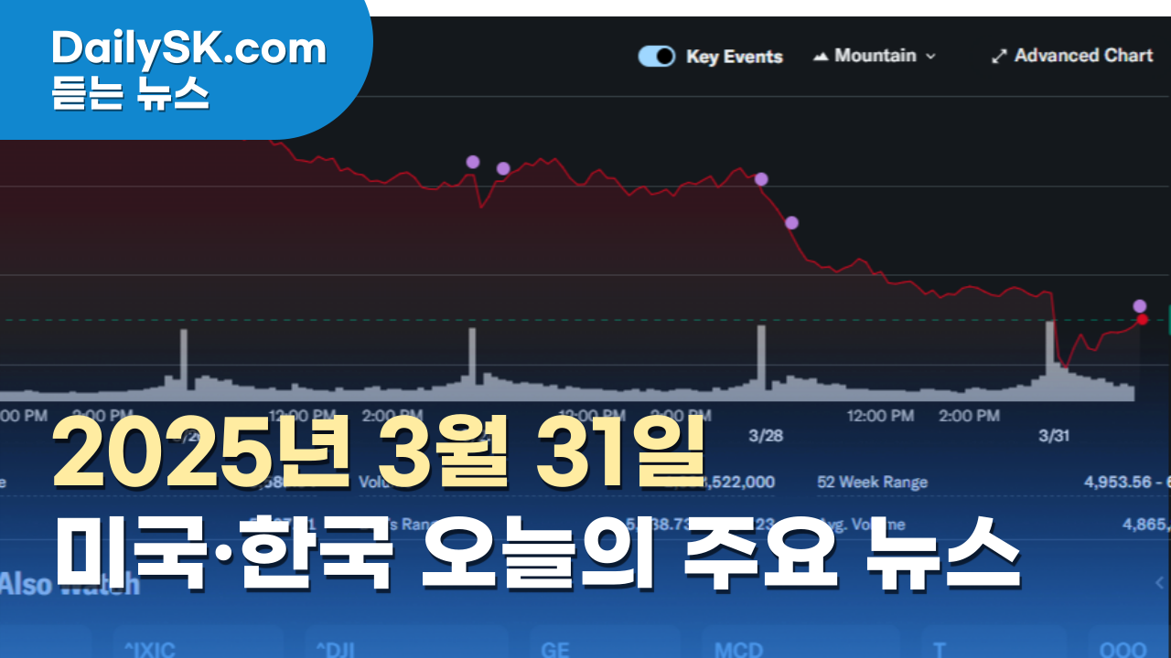 2025년 3월 31일 주요 뉴스