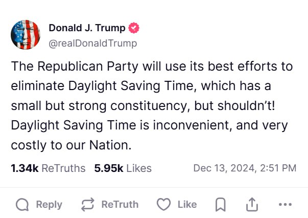 트럼프 대통령 서머타임